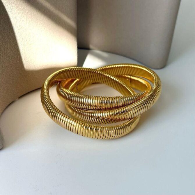 Spiral chunky Bangle5