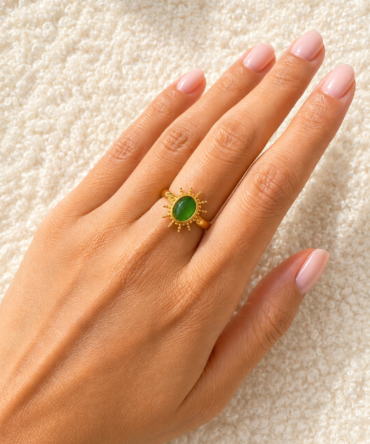 Sunny Emerald Ring