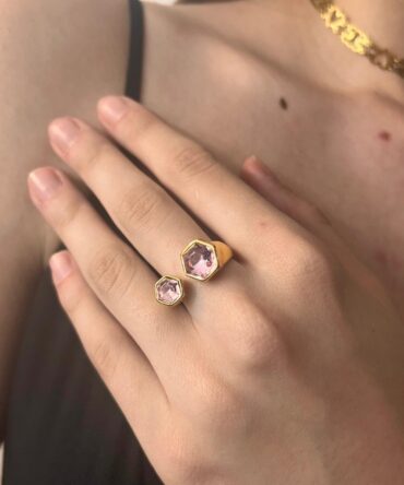 Pink Emerald Ring