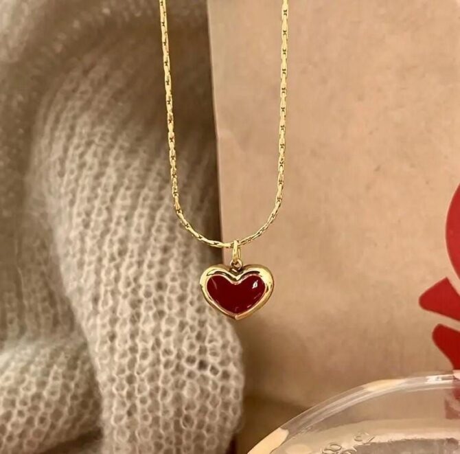 Lil Red Heart Necklace - Image 2