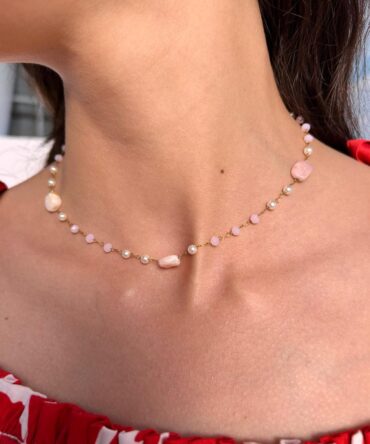 Pink Pebbles Necklace