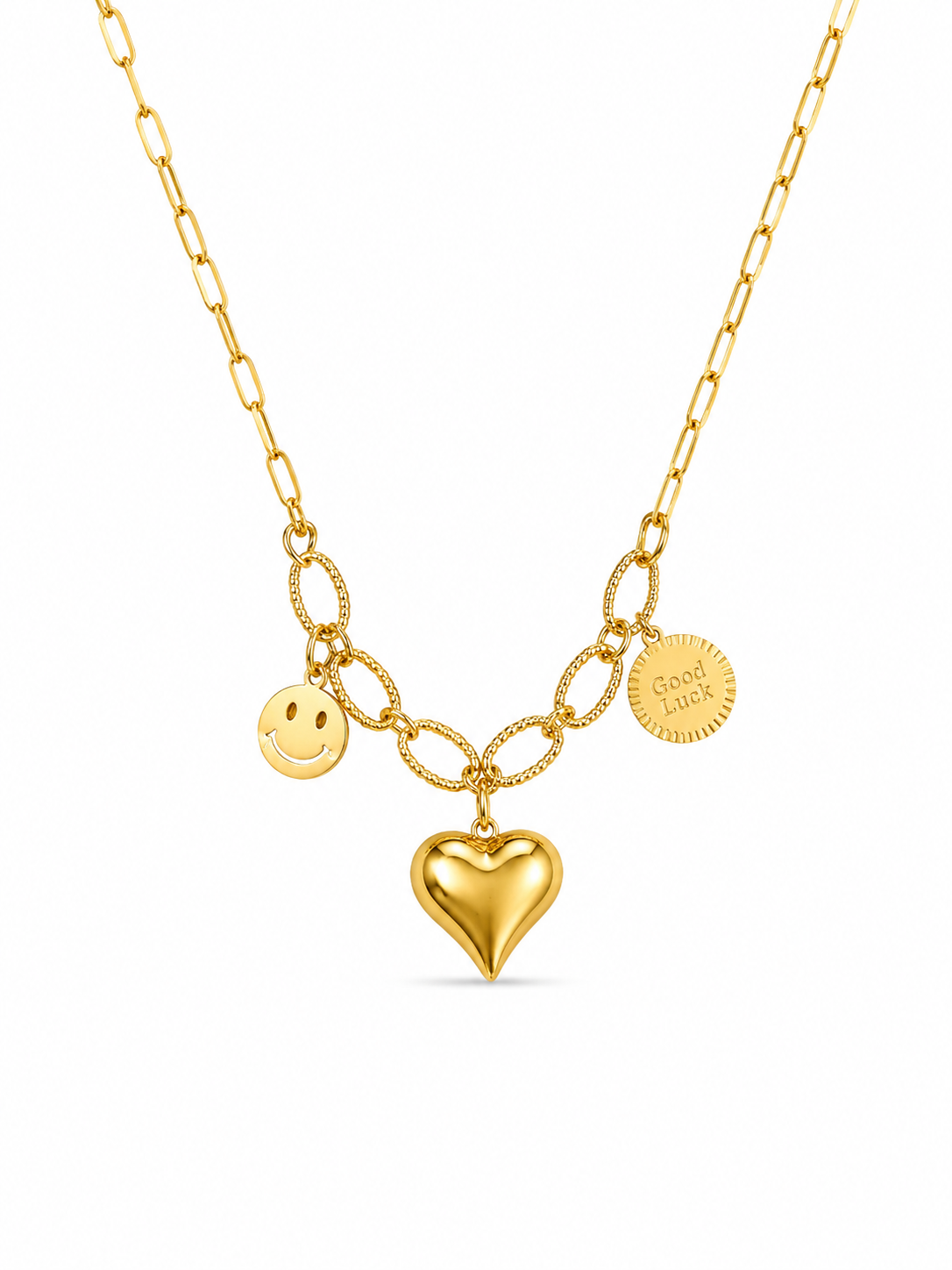 3D Charms Heart Necklace