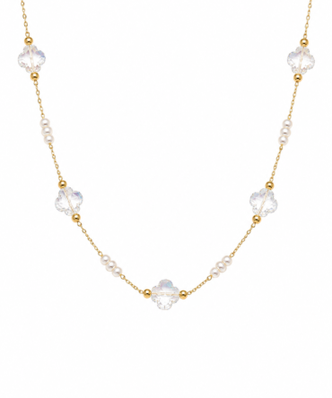 Crystal Flower Necklace