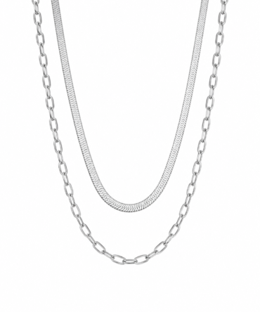 Double chain snake Necklace