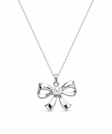 Pearl Bow Necklace