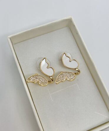 Butterfly stone Earrings (In Gold)
