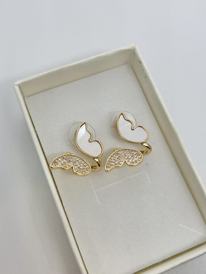 Butterfly stone Earrings (In Gold)