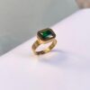 green single emerald ring