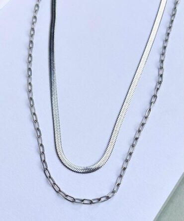 Double chain snake Necklace