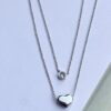 Double Chain Heart Necklace