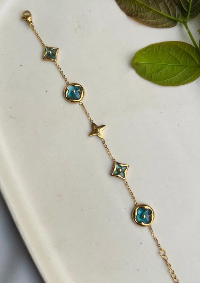 Turquoise Emerald Bracelet - Image 2