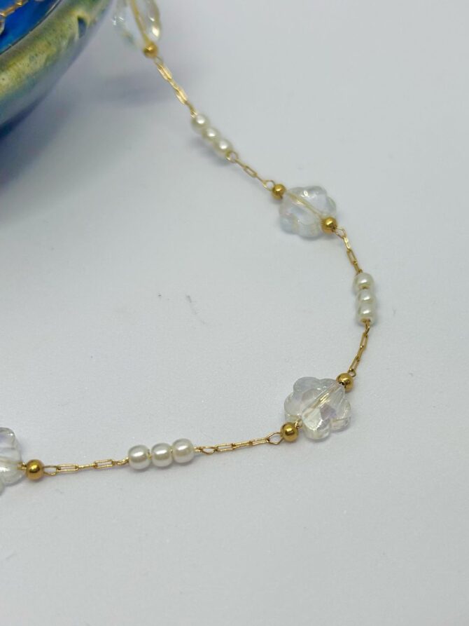 Crystal Flower Necklace - Image 2
