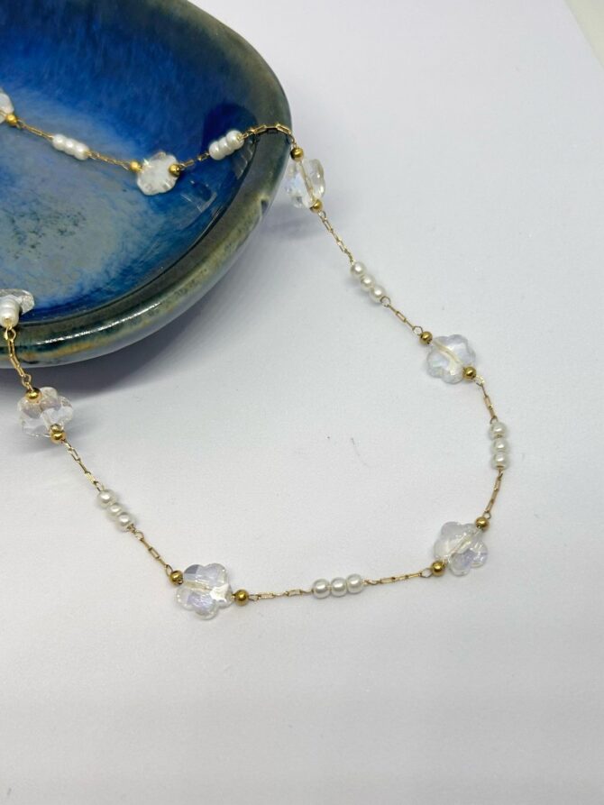 Crystal Flower Necklace