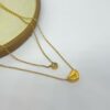 Double Chain Heart Necklace (In Gold)
