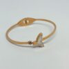 Fish Tail Stone Rose Gold Bangle