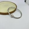 Ring Stone Silver Bangle