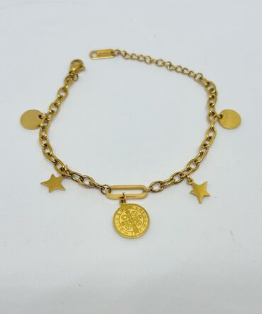 Cross Stars Charm Bracelet