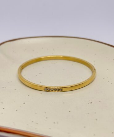 Little Stone Gold Bangles
