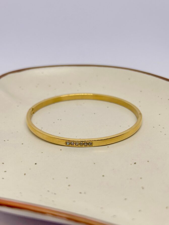 Little Stone Gold Bangles