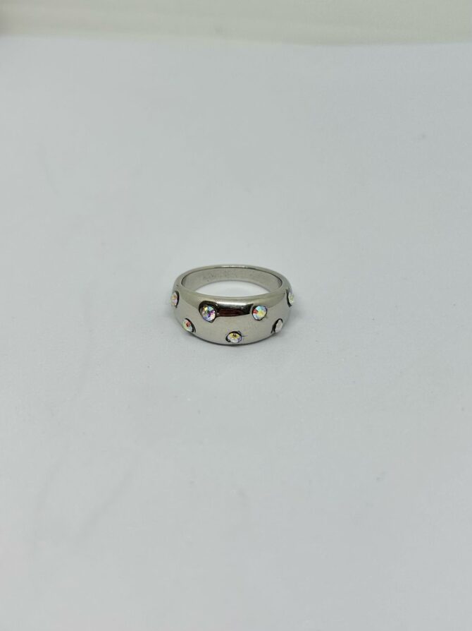 Multi Rainbow Silver Ring