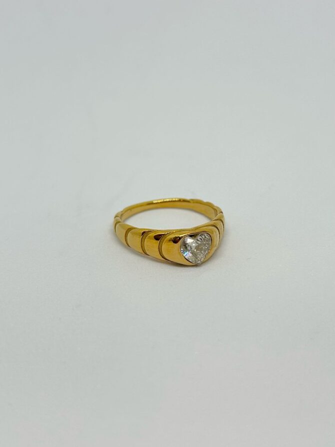 Cupid Stone Golden Ring