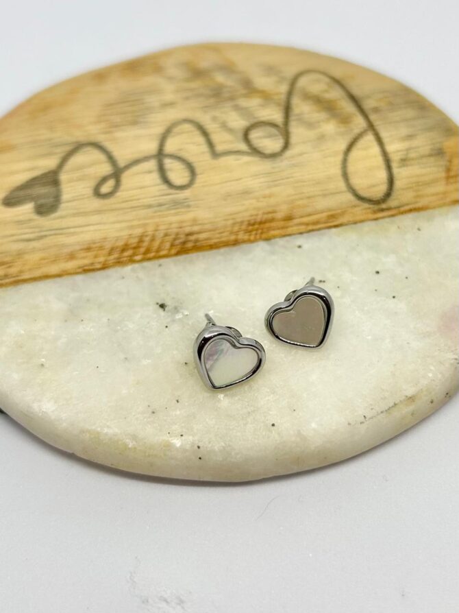 Little Silver Heart Earrings
