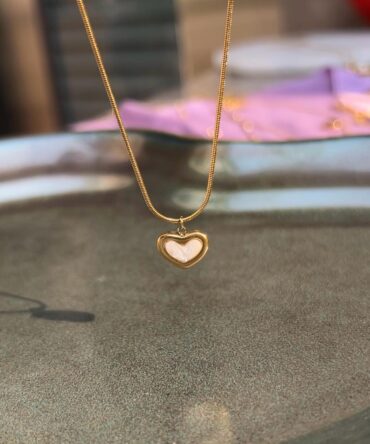 Lil White Heart Necklace
