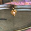 Melting White Pearl Heart Necklace