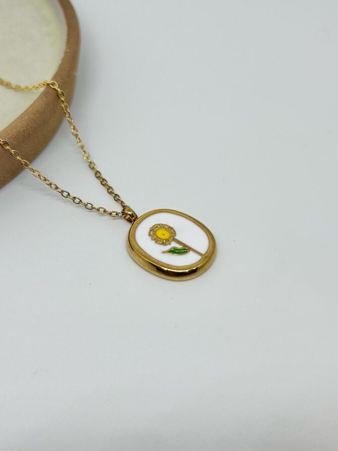 Sunflower Golden Necklace