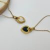 Dual Black And White Heart Necklace