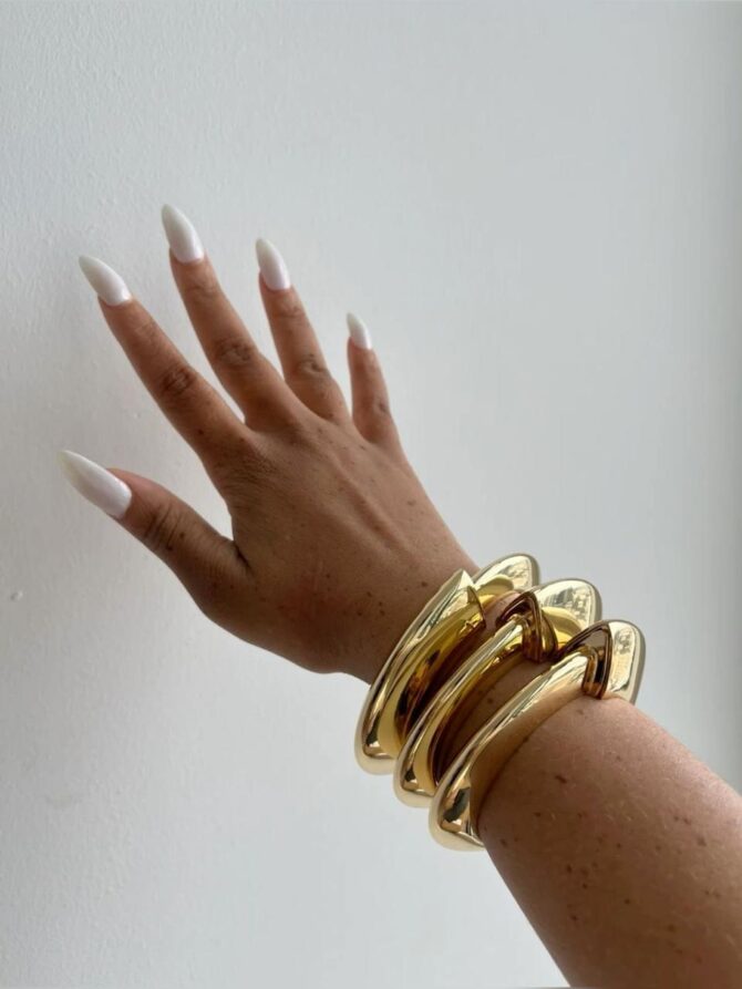 Tri-Round Chunky Bangles