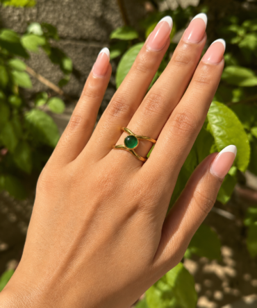 Middle Green Stone Ring