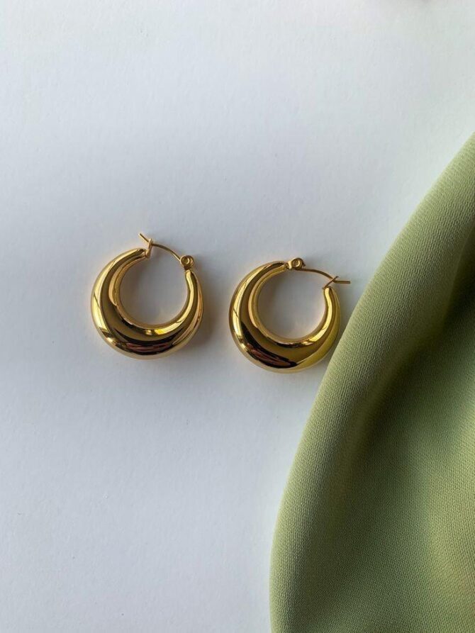 Moon Hoop earrings