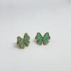 Marble Turquoise bow earrings