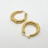 Bamboo hoop earrings