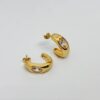 Embedded Stone Hoop earrings