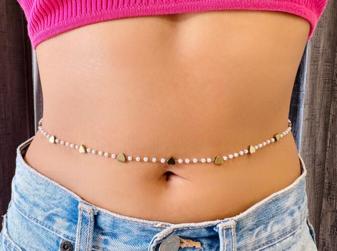 Mini Heart Beads Waist Chain