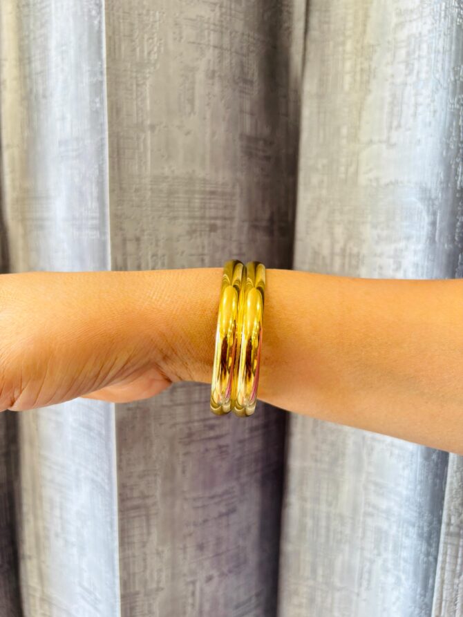 Double Tray Chunky Bangle - Image 2