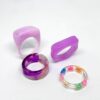 Lavender Gaze Acrylic Rings combo (4 Pieces)