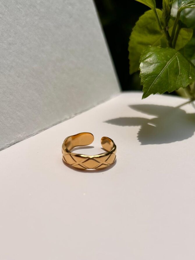 Printed Minimalist Band Ring