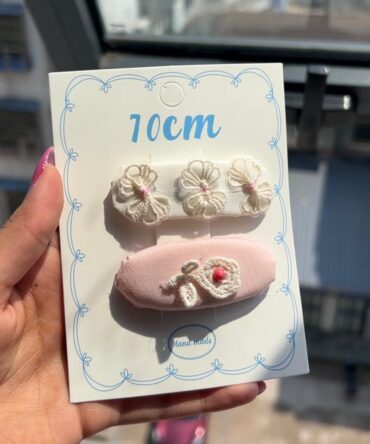 Baby Flora | Embroidery Handmade Hair Clips (Set of 2)