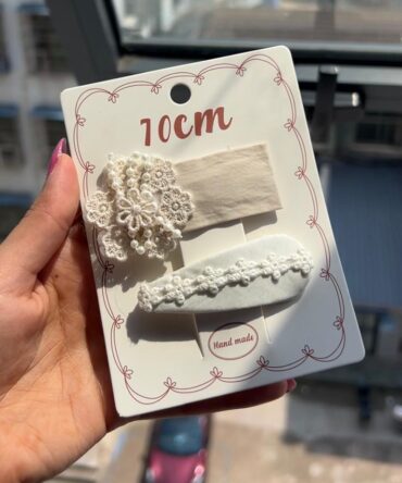 Sleek | Embroidery Handmade Hair Clips (Set of 2)