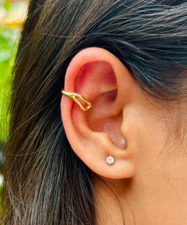 Minimal Branch Ear Cuff (Available in Silver and Golden Coating)