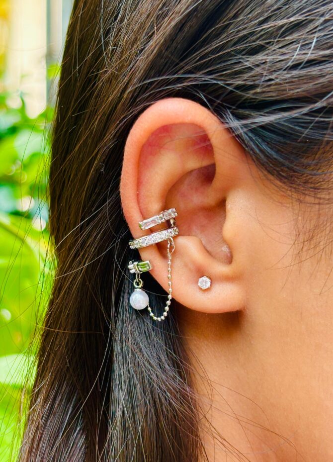 Wrap-on Dangling Ear Cuff (Available in Silver and Golden Coating)