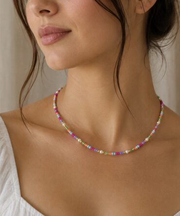 Rainbow Beaded Necklace