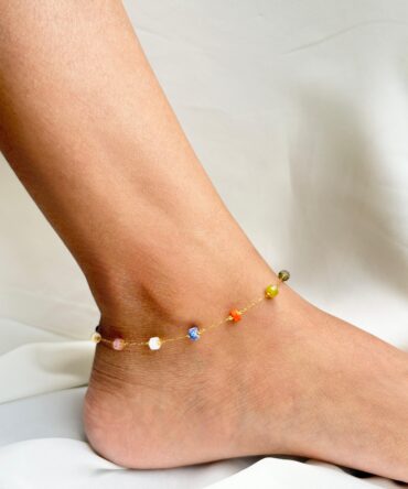 Multistone Abstract Anklet