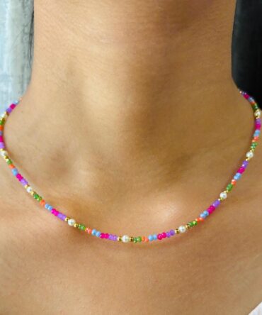 Rainbow Beaded Necklace