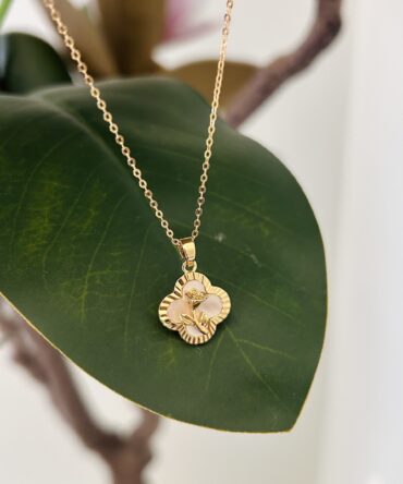 Embedded Rose Necklace