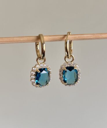Aquamarine Crystal Earrings