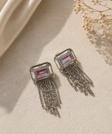Dazzling Silver Earrings